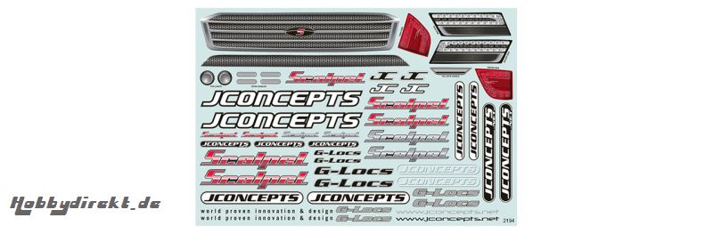 JConcepts - Scalpel Aufkleber Set LRP J2194