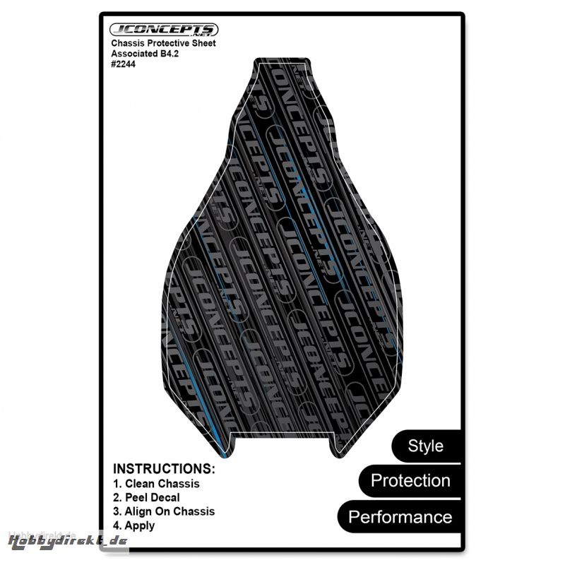 B4.2 Chassis Schutzfolie - schwarz LRP J2244
