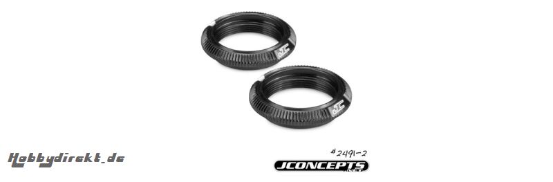 JConcepts - Fin, 12mm Federvorspannring ? Schwarz (2 St.) (Passend für ? B5M, T5M, SC5M) LRP J2491-2