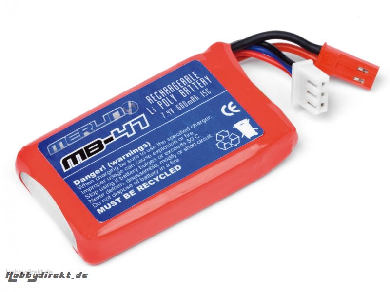 Akku 7.4V 2-Zellen 600mAh (Tracer 240) LRP ML47023