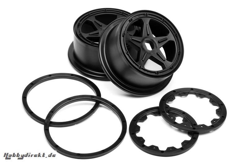 Felgen Set hinten (Paar/Blackout XB) LRP MV24174