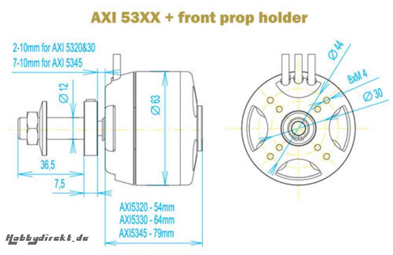 Model Motors AXI 5320/28 BLess Mot MM M-MM532028