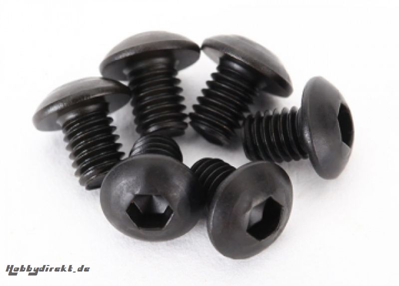 Screws M3x4mm Button-head Hex Socket (6) Traxxas 2515