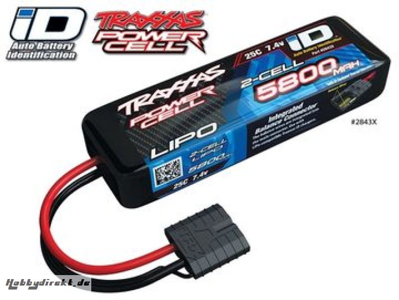 Li-Po Battery 2S 7,4V 5800mAh 25C iD-connector Traxxas 2843X