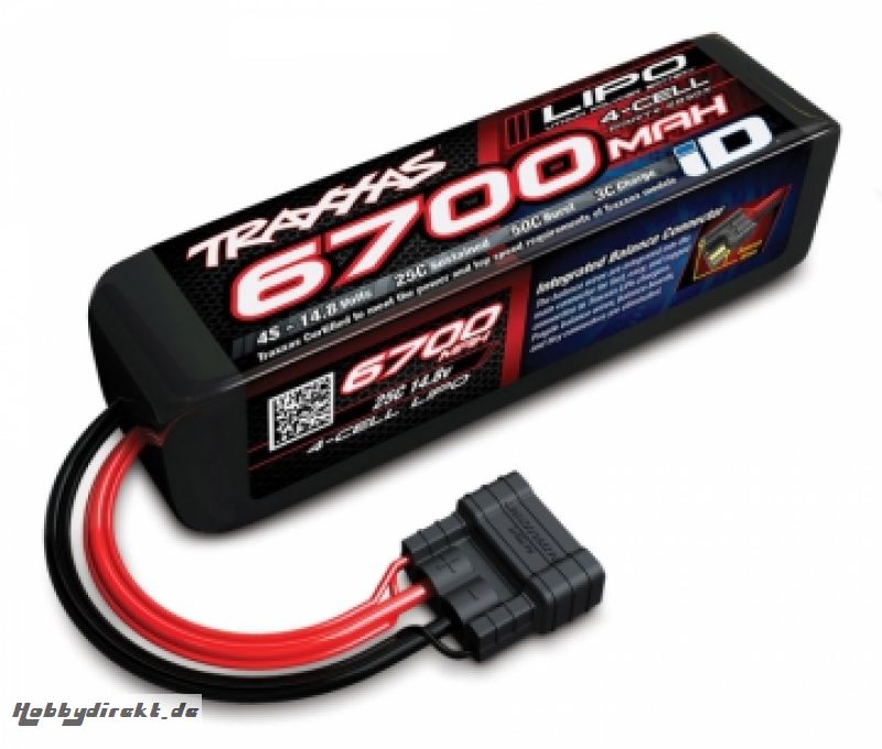 Li-Po Battery 4S 14,8V 6700mAh 25C iD-connector Traxxas 2890X