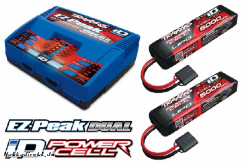 Charger EZ-Peak Dual 8A and 2x3S 5000mAh Battery Combo Traxxas 2990GX