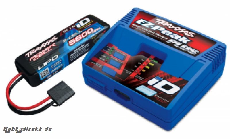 Charger EZ-Peak Plus 4A and 2S 5800mAh Battery Combo Traxxas 2992GX