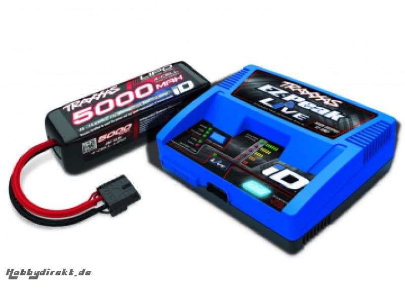 Charger EZ-Peak Live 12A & 4S 5000mAh LiPo Combo Traxxas 2996GX