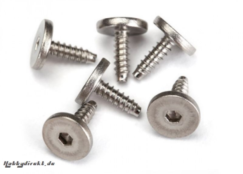 Screws 2.6x8mm Self-tapping Flathead Hex Socket (6) Traxxas 3233