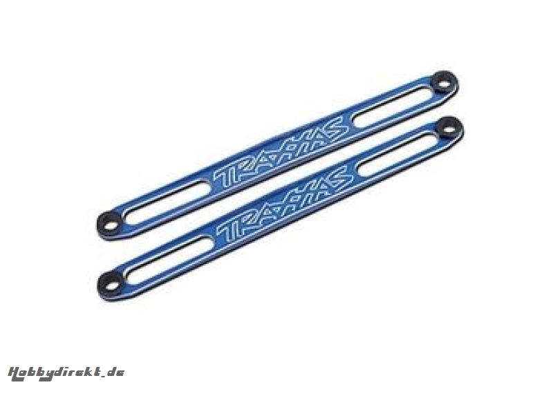 Hold Downs Battery Alu Blue (2) (E-Maxx older) Traxxas 3923X