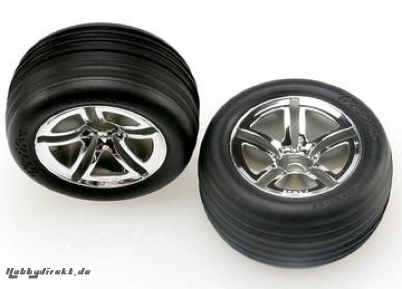 Tires & Wheels Alias/ Twin-Spoke (Nitro Front) 2.8 (2) Traxxas 5574R