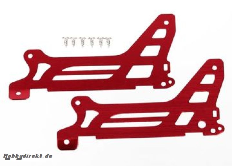 Main Frame Side Plate Outer Alu Red (Pair)  DR-1 Traxxas 6327