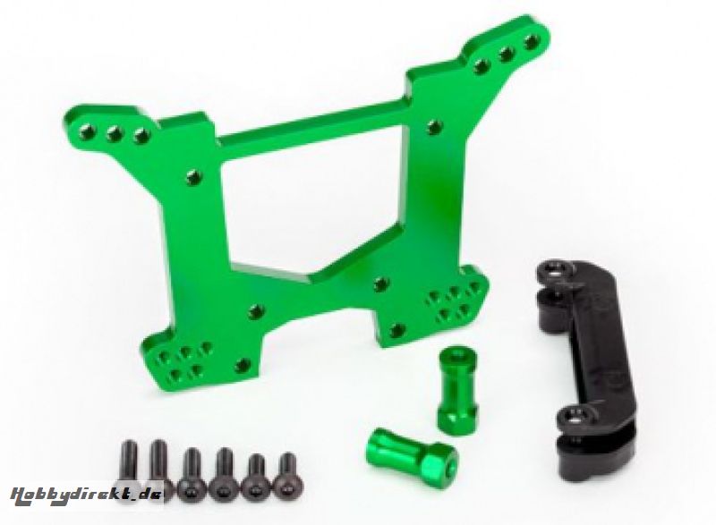 Shock Tower Rear Alu Green Rustler/Hoss 4x4 Traxxas 6738G