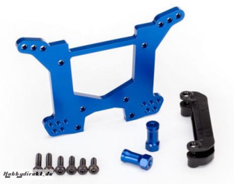 Shock Tower Rear Alu Blue Rustler/Hoss 4x4 Traxxas 6738X