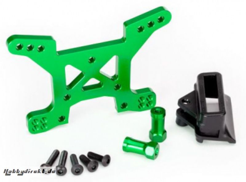 Shock Tower Front Alu Green Rustler/Hoss 4x4 Traxxas 6739G