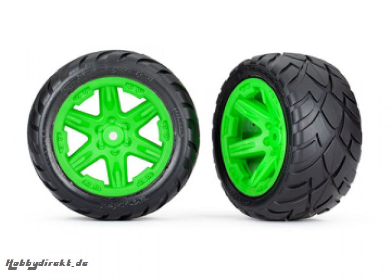 Tires & Wheels Anaconda/RXT Green 2,8 2WD Rear (TSM-Rated) (2) Traxxas 6768G