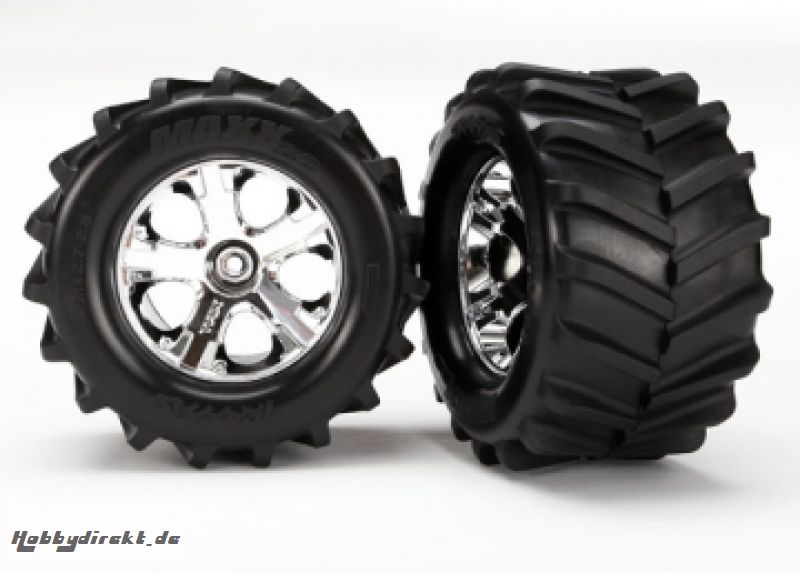 Tires & Wheels Maxx/All-Star Chrome 2.8 (2) Traxxas 6771