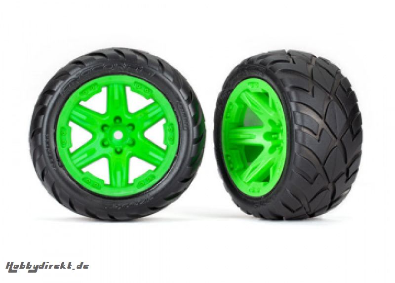 Tires & Wheels Anaconda/RXT Green 2,8 4WD, 2WD Front (TSM-Rated)(2) Traxxas 6775G