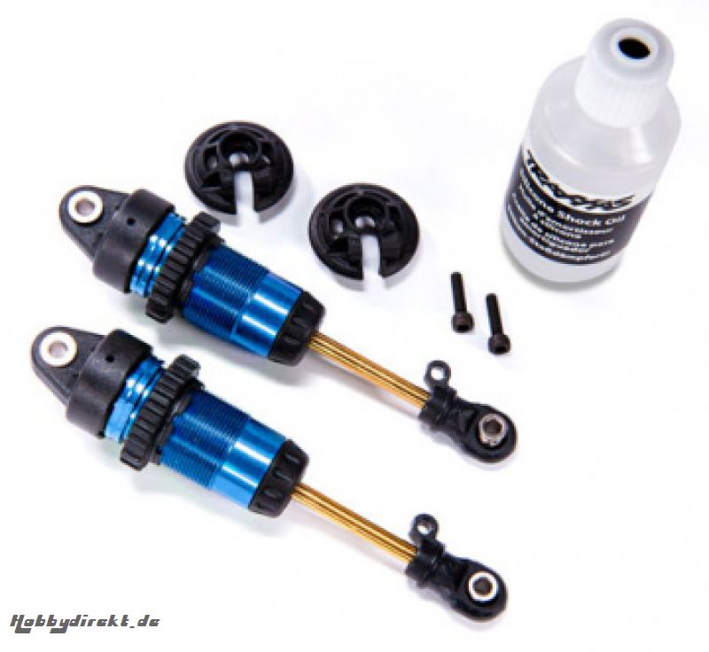 Shocks Blue GTR Long without springs (2) Traxxas 7461