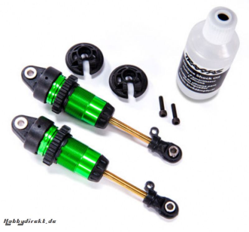 Shocks Green GTR Long without springs (2) Traxxas 7461G