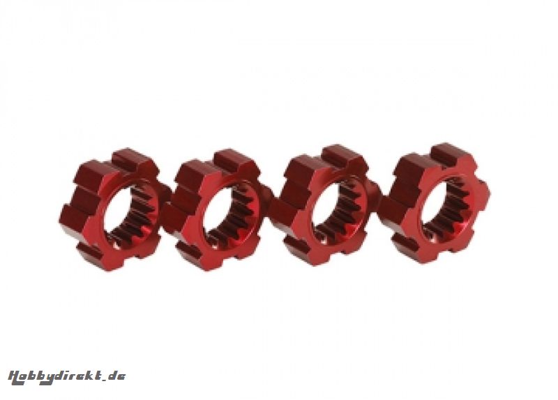 Wheel Hubs Red Aluminium (4)  X-Maxx Traxxas 7756R