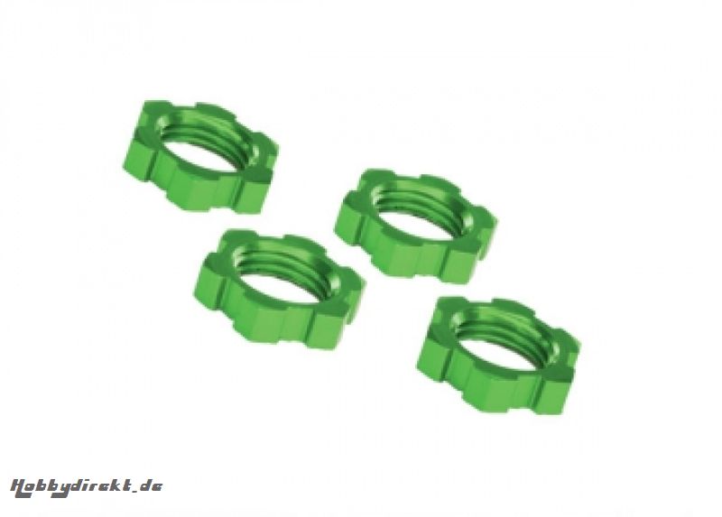 Wheel Nuts 17mm Alu Green (4)  E-Revo, X-Maxx, Sledge Traxxas 7758G