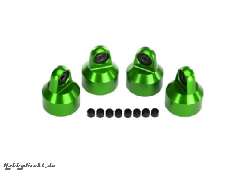 Shock Caps Aluminium Green (for GTX #7761) (4)  X-Maxx Traxxas 7764G