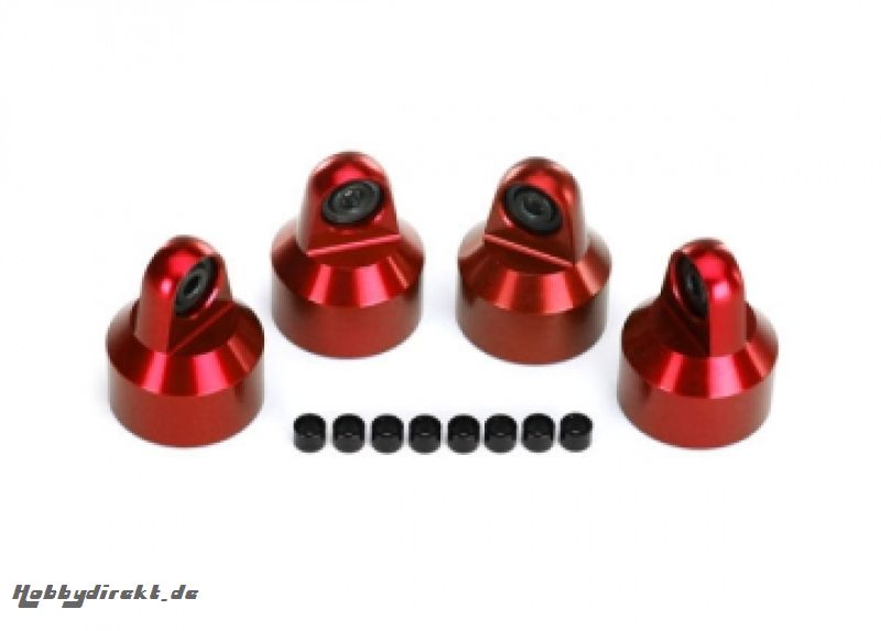 Shock Caps Aluminium Red (for GTX #7761) (4)  X-Maxx Traxxas 7764R