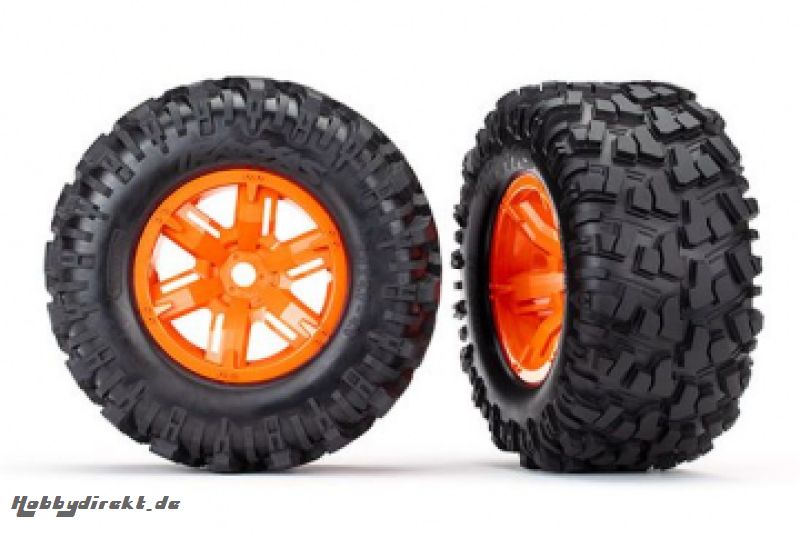 Tires & Wheels Maxx AT/X-Maxx Orange (2) Traxxas 7772T