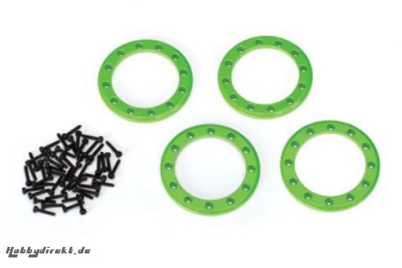 Beadlock Rings 1.9 Alu Green (4) Traxxas 8169G