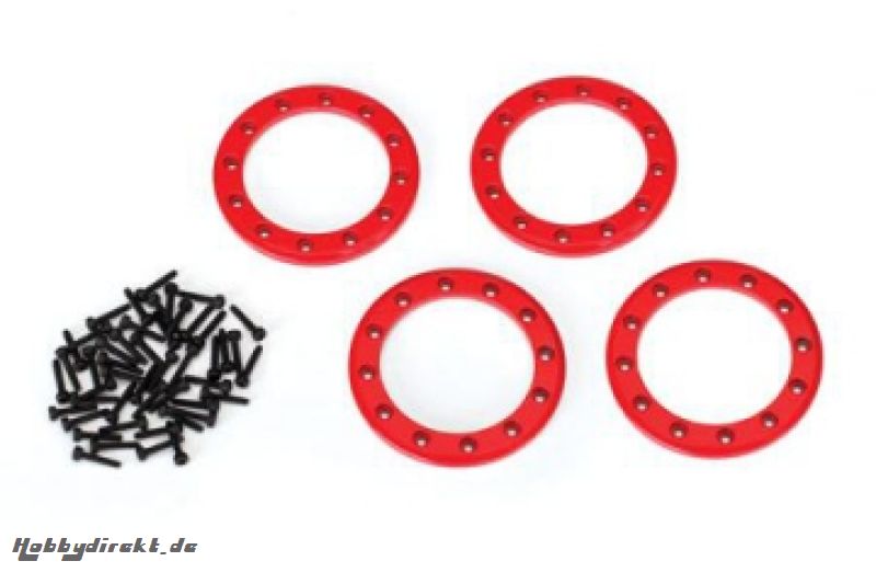 Beadlock Rings 1.9 Alu Red (4) Traxxas 8169R