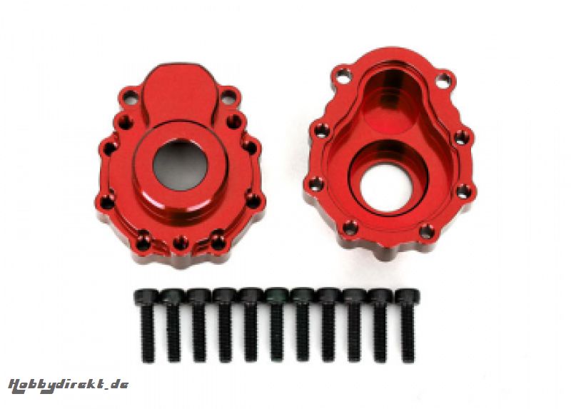 Portal Housing Outer Alu Red Front/Rear (2)  TRX-4/6 Traxxas 8251R