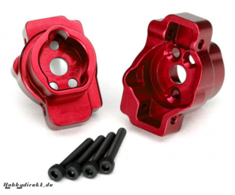 Portal Drive Axle Mount Rear Alu Red (2)  TRX-4/6 Traxxas 8256R