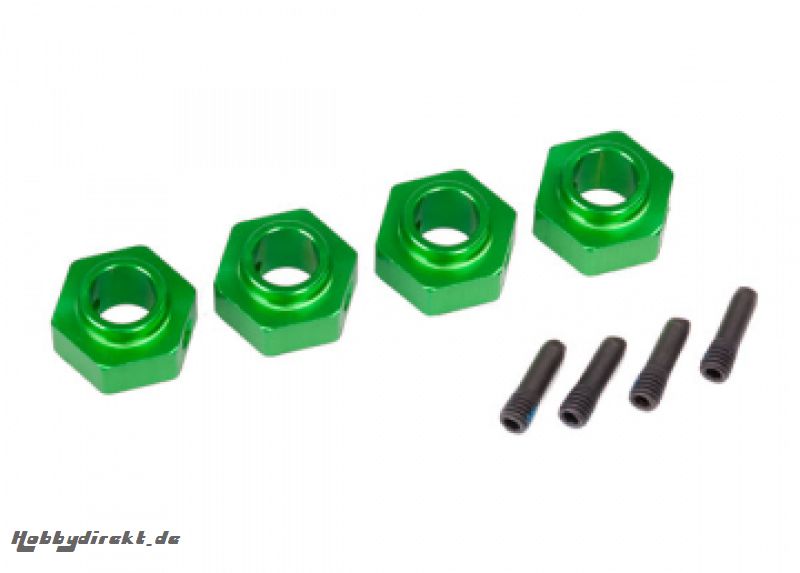 Wheel Hubs 12mm Hex Alu Green (4)  TRX-4/6 Traxxas 8269G