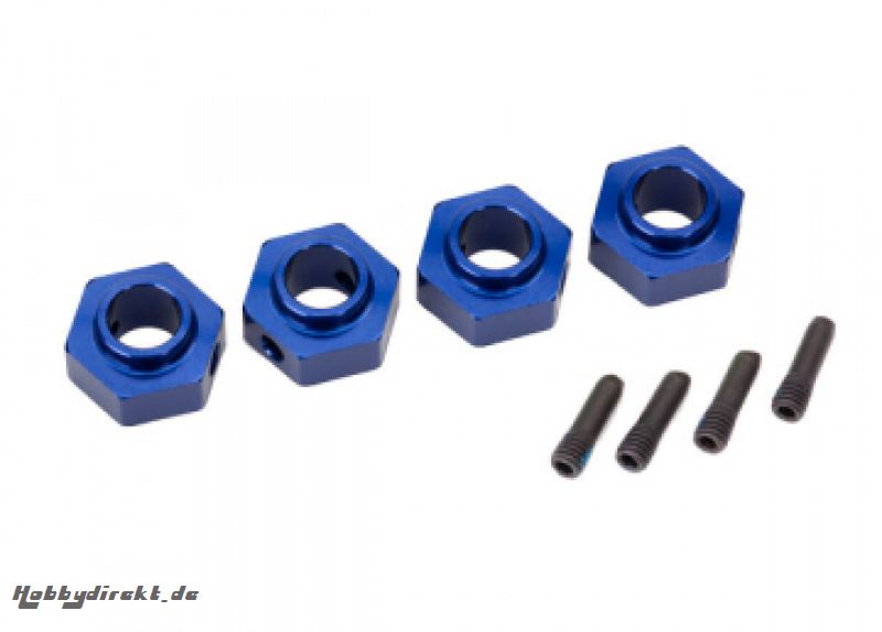 Wheel Hubs 12mm Hex Alu Blue (4)  TRX-4/6 Traxxas 8269X