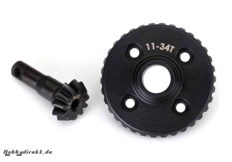 Ring gear differential pinion gear 11/34T (CNC)  TRX-4/6 Traxxas 8279R