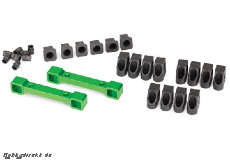 Mount Susp Arms Front and Rear Alu Green  4-Tec Traxxas 8334G