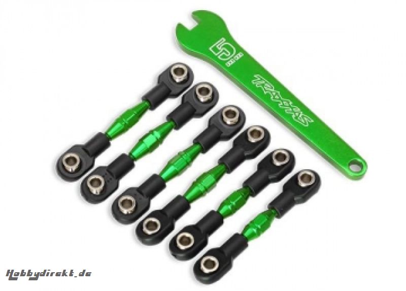 Turnbuckles Front and Rear Alu Green Set  4-Tec Traxxas 8341G