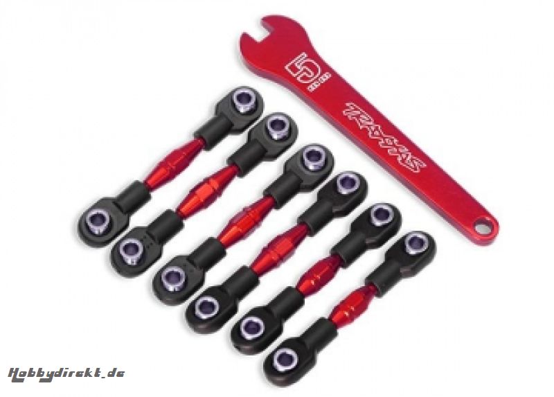 Turnbuckles Front and Rear Alu Red Set  4-Tec Traxxas 8341R