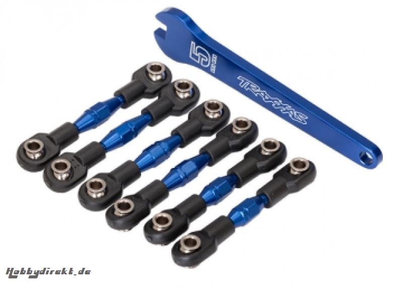 Turnbuckles Front and Rear Alu Blue Set  4-Tec Traxxas 8341X