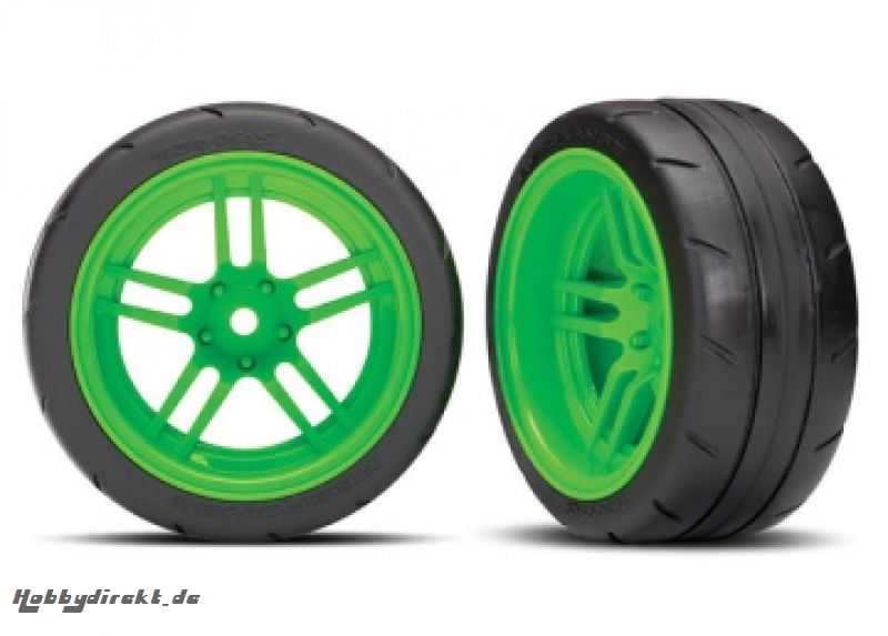 Tires & Wheels Response 1,9 Touring Green Rear VXL (2) Traxxas 8374G