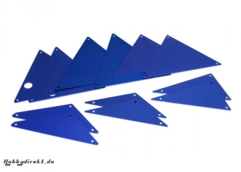 Tube Chassis Inner Panels Blue Alu set  UDR Traxxas 8434X