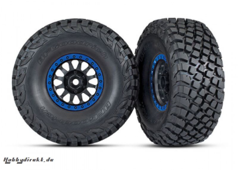 Tires & Wheels Baja KR3/Method Race Black-Blue (2) UDR Traxxas 8474X