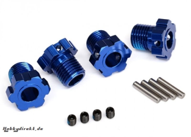 Wheel Hubs Splined 17mm Blue (4)  E-Revo 2, Maxx, Sledge Traxxas 8654