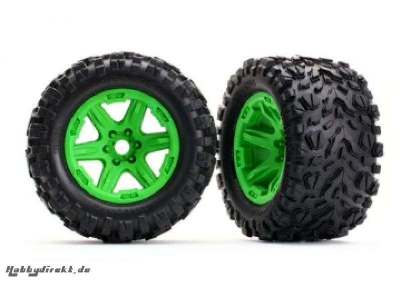 Tires & Wheels Talon EXT/Carbide Green 3.8 (2) Traxxas 8672G