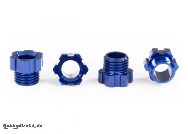 Stub Axle Nut Alu Blue (4) TRAXX Traxxas 8886X