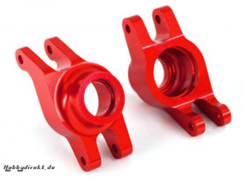 Stub Axle Carriers Rear Alu Red (Pair) Maxx Traxxas 8952R