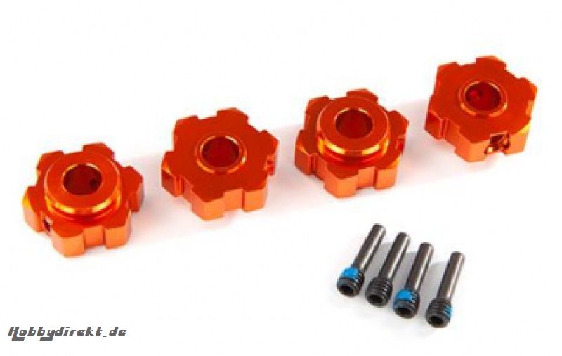 Wheel Hubs Hex Alu Orange (4) Maxx Traxxas 8956T