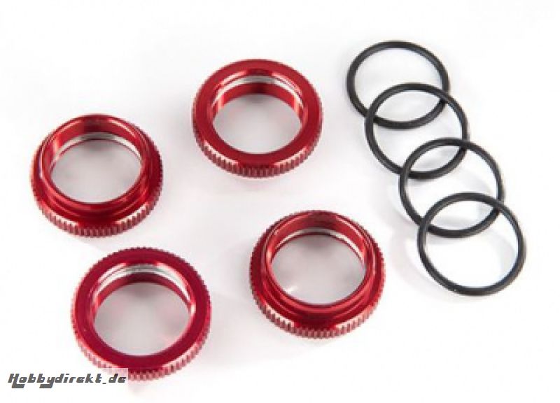 Spring Adjuster Alu Red GT-Maxx (4) Traxxas 8968R