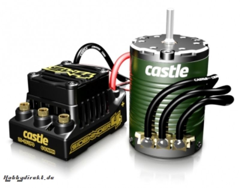 Castle - Sidewinder SW4, 12.6V, 2A BEC, WP Sensorless ESC W/1406-6900 Sensored motor CC-010-0164-03